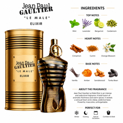 Jean Paul Gaultier Le Male Elixir 125ml – Men’s Luxury Eau De Parfum | 125ML