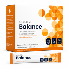 Unicity Balance Natural Orange Flavor Dietary Supplement Drink Mix – 30 Stick Packs