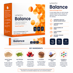 Unicity Balance Natural Orange Flavor Dietary Supplement Drink Mix – 30 Stick Packs