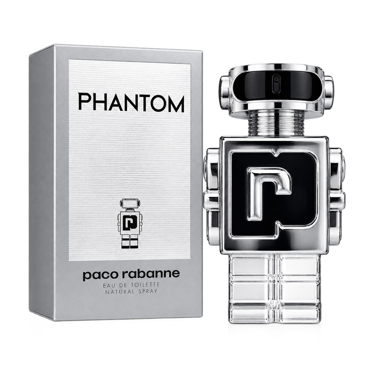 Paco Rabanne Phantom Eau de Toilette for Men – Futuristic Robot Bottle Fragrance